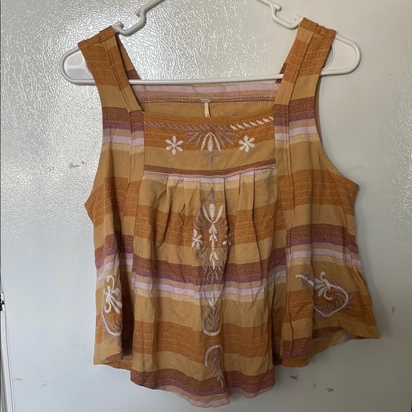 Free People Tops - Free People XS Embellished Crop Tank Top